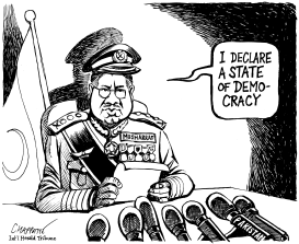 MUSHARRAF NO MORE GENERAL by Patrick Chappatte