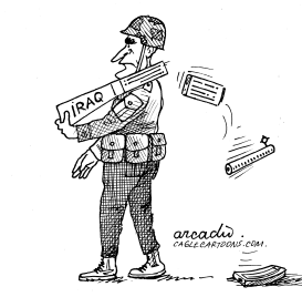 EL SOLDADO BUSH Y SU ARMA by Arcadio Esquivel