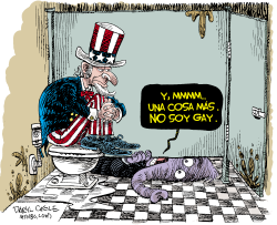 CUARTO DE BAñO GAY DEL GOP  by Daryl Cagle