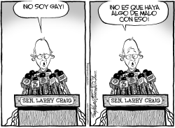 SENADOR LARRY CRAIG by Bob Englehart