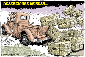 LAS DESERCIONES DE BUSH  by Wolverton