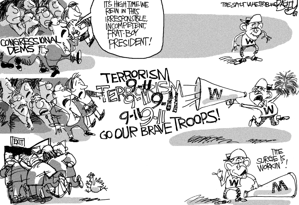  BUSH CHEERLEADER by Pat Bagley