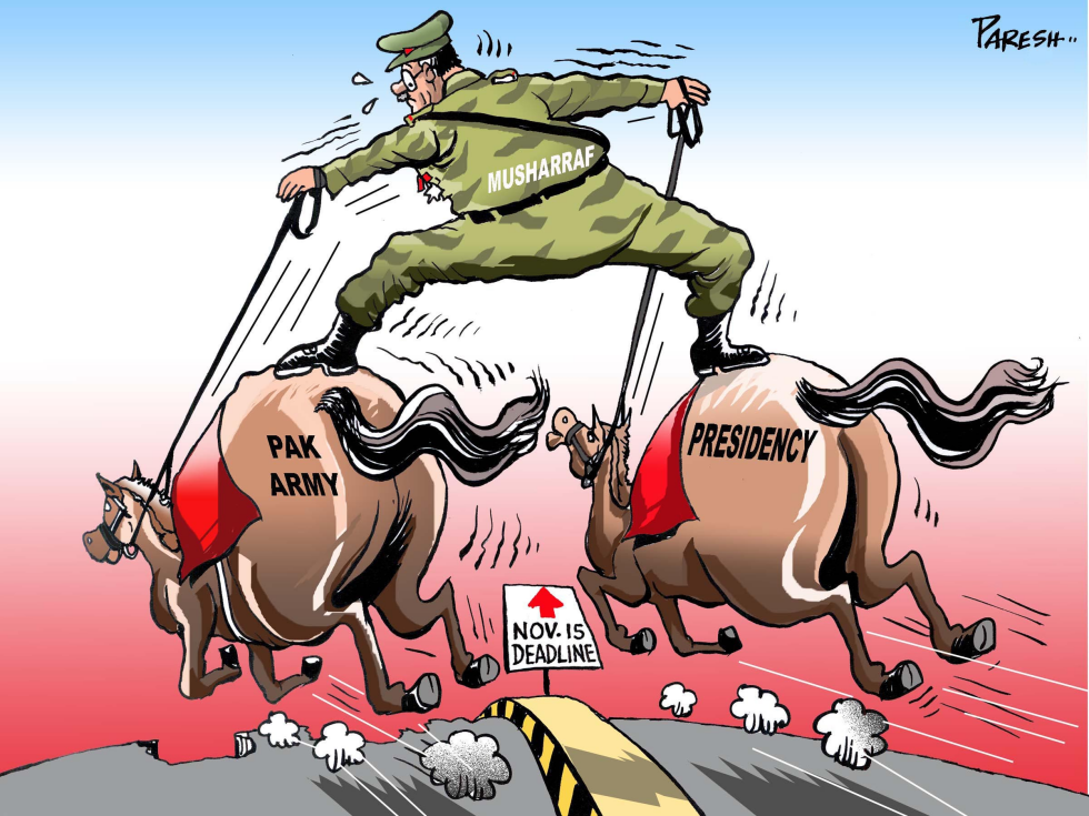  GENERAL MUSHARRAF'S DUAL OFFICES by Paresh Nath