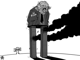 BUSH IN IRAQ by Emad Hajjaj