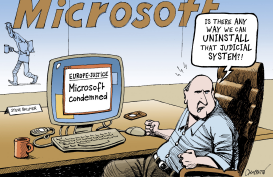 EUROPE VS MICROSOFT by Patrick Chappatte