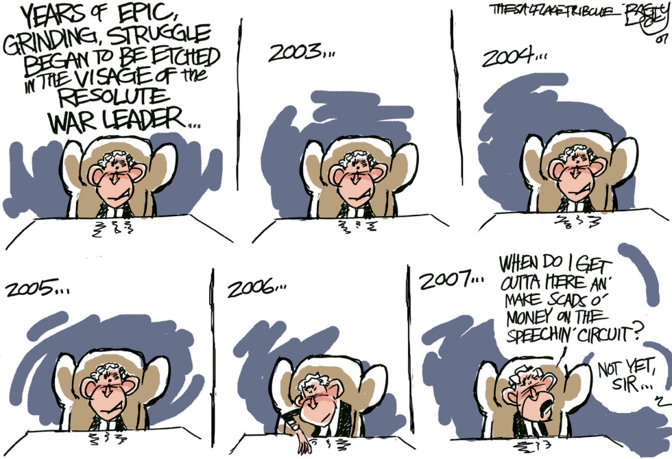  WAR WEARY LEADER by Pat Bagley