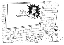 THE EU VS. MICROSOFT - B&W by Christo Komarnitski