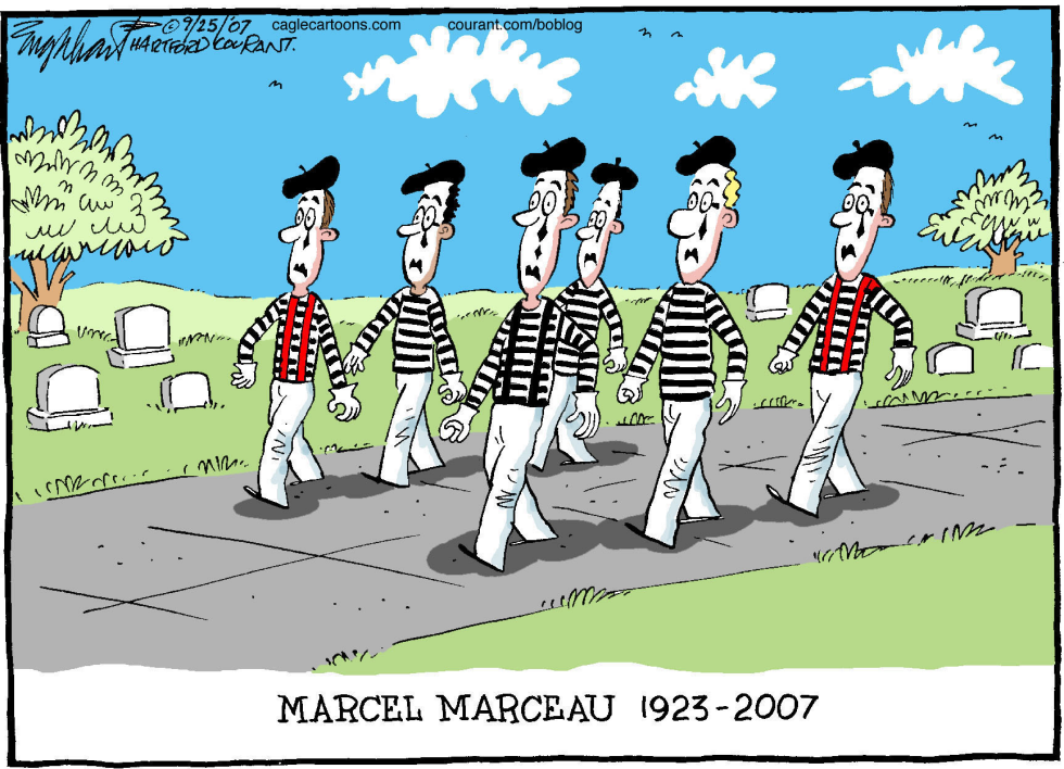  MARCEL MARCEAU  by Bob Englehart