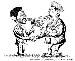 AHMADINEJAD Y CHAVEZ by Osmani Simanca