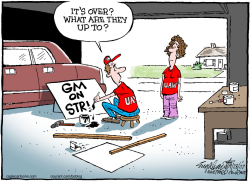 GM STRIKE  by Bob Englehart