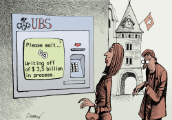 UBS HIT BY SUBPRIME CRISIS by Patrick Chappatte