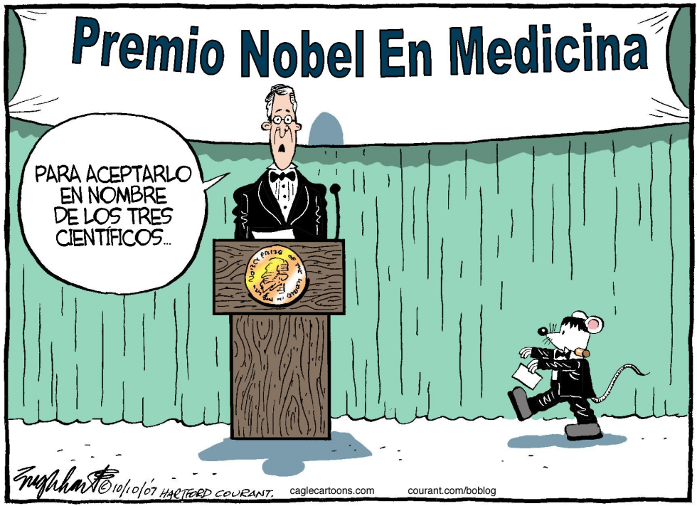  PREMIO NOBEL EN MEDICINA  by Bob Englehart