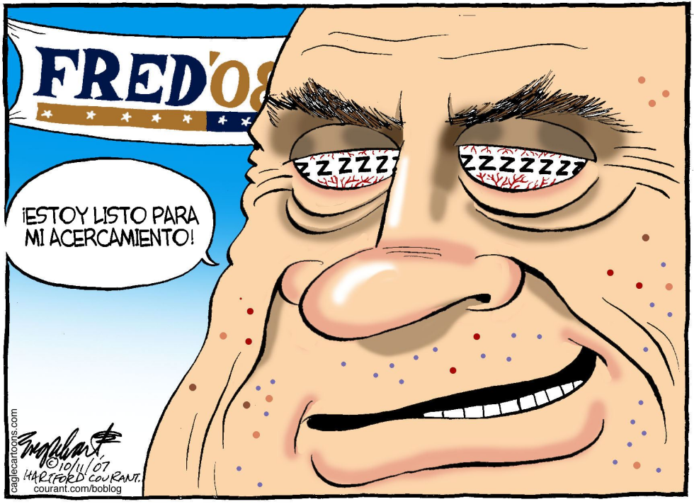  FRED THOMPSON  by Bob Englehart