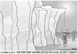 FIRST BABY BOOMER APPLIES FOR SOCIAL SECURITY by RJ Matson