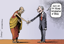 THE DALAI LAMA IN WASHINGTON by Patrick Chappatte