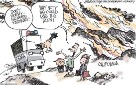 CALIFORNIA WILDFIRES by Mike Keefe