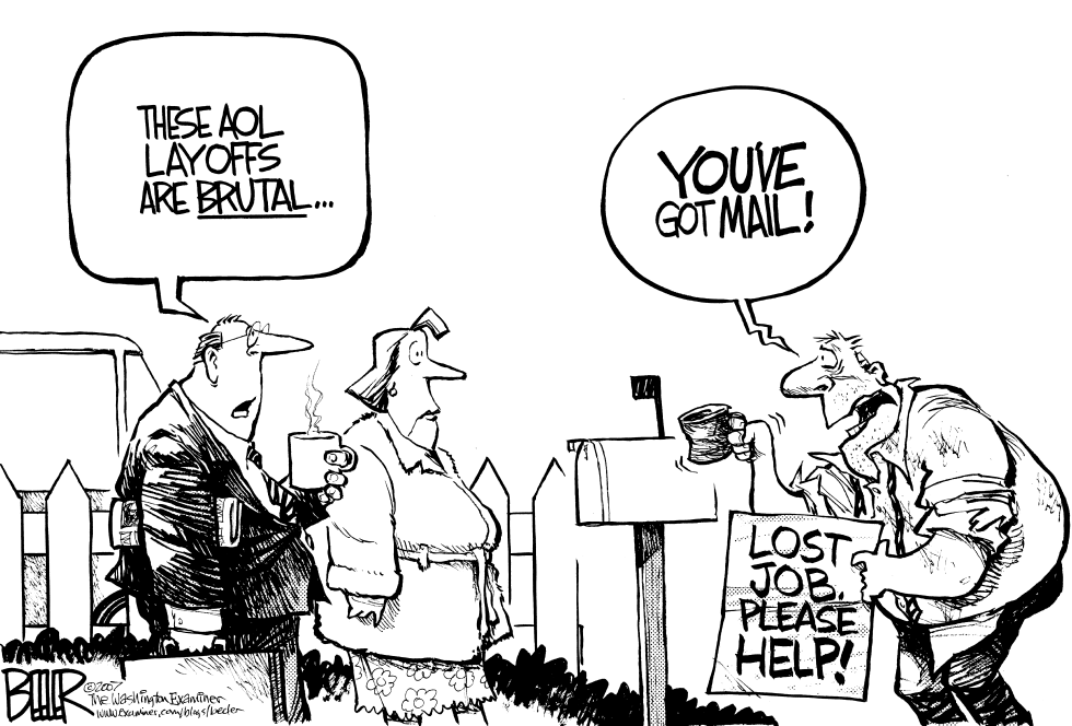  AOL LAYOFFS by Nate Beeler