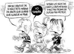 EL CORREO ELECTRONICO Y LOS CHICOS by Daryl Cagle