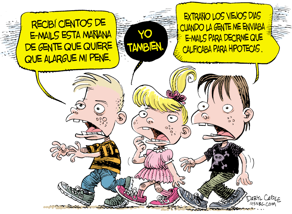  EL CORREO ELECTRONICO Y LOS CHICOS  by Daryl Cagle