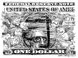 DOLLAR SUBMERGED by Daryl Cagle