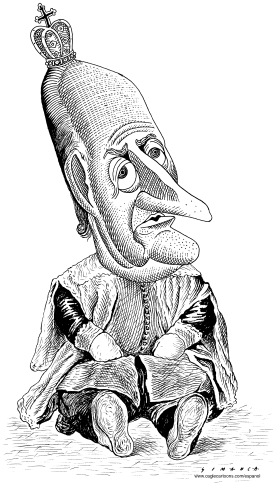 REY JUAN CARLOS / CARICATURA by Osmani Simanca