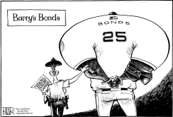 BARRY'S BONDS by Nate Beeler