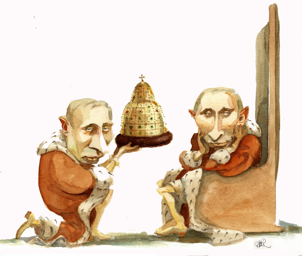  PUTIN CROWNING HIMSELF AS CZAR by Riber Hansson