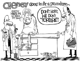 CHENEY AND AGGRESSIVE INTERROGATION HEALTHCARE by John Darkow