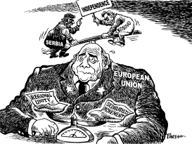 KOSOVO HEADACHE FOR EU by Paresh Nath