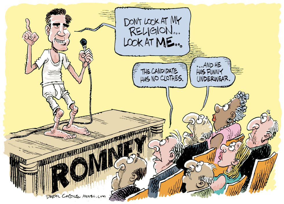  ROMNEY MORMON UNDERWEAR  by Daryl Cagle