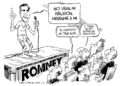 LA ROPA INTERIOR DE ROMNEY EL MORMON by Daryl Cagle