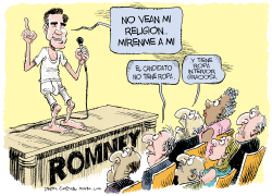 LA ROPA INTERIOR DE ROMNEY EL MORMON  by Daryl Cagle