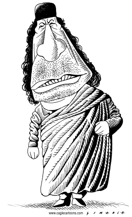 GADDAFI / CARICATURA by Osmani Simanca