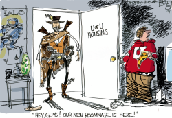 LOCAL GUNS IN DORMS by Pat Bagley