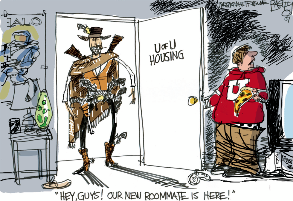  LOCAL GUNS IN DORMS by Pat Bagley