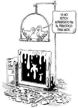 SIN INTERES EN PERIODICOS by Daryl Cagle