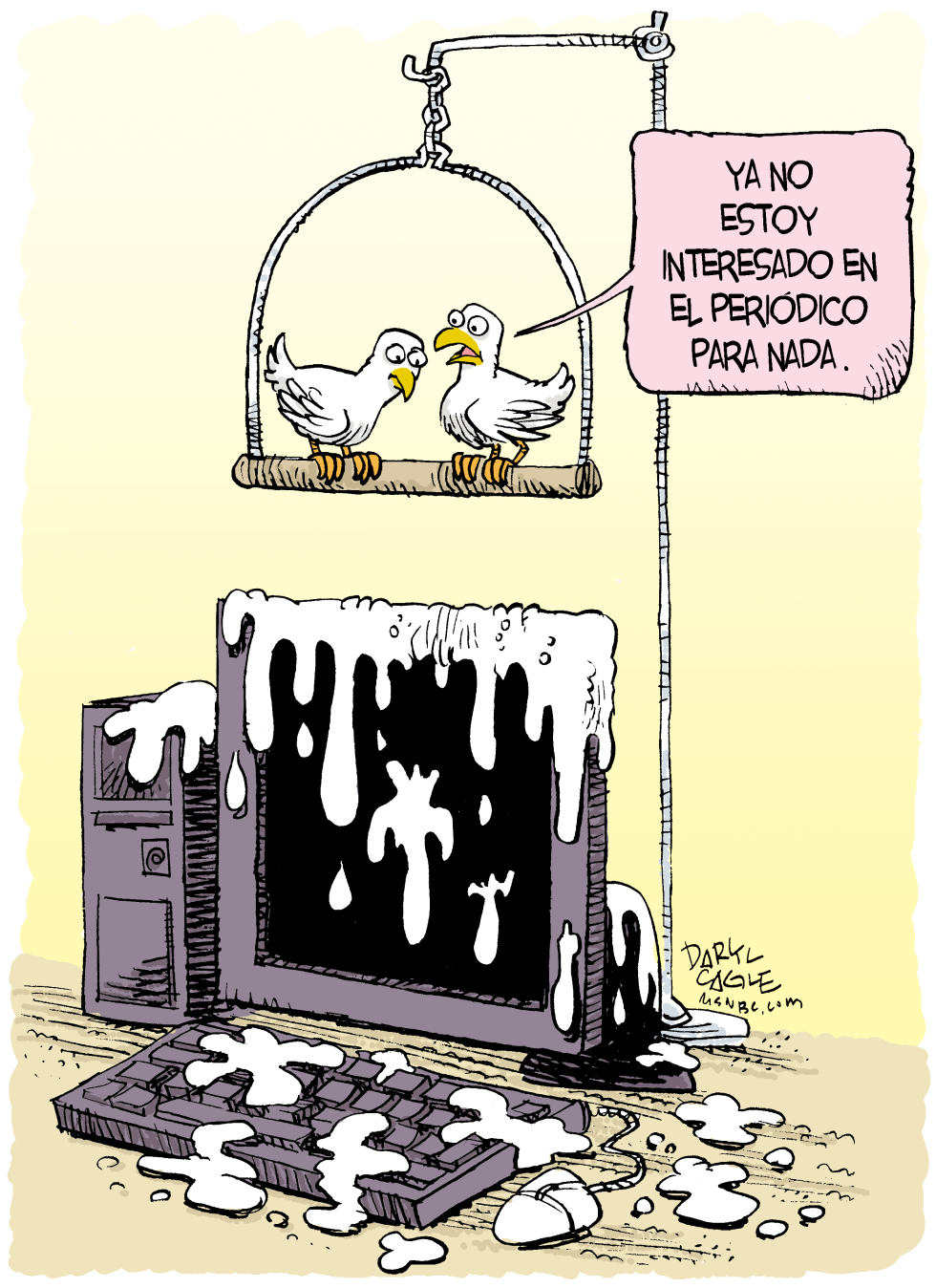  SIN INTERES EN PERIODICOS  by Daryl Cagle