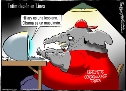 INTIMIDACION EN LINEA  by Bob Englehart