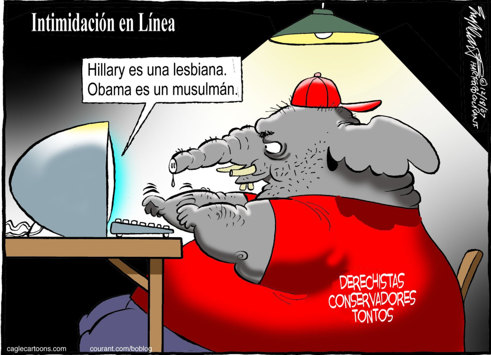  INTIMIDACION EN LINEA  by Bob Englehart