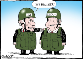 LIEBERMAN ENDORSES MCCAIN  by Bob Englehart