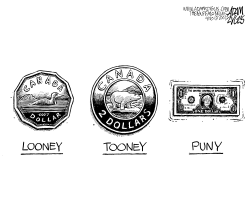 LOONEY AND DOLLAR by Adam Zyglis