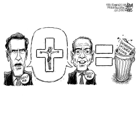 ROMNEY AND HUCKABEE by Adam Zyglis