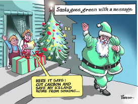 SANTA GOES GREEN by Paresh Nath