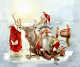 SANTA ON A ICE FLOE by Riber Hansson