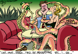 MEDIA MONOPOLY OCTOPUS by Pat Bagley