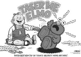 TASER ME ELMO by RJ Matson