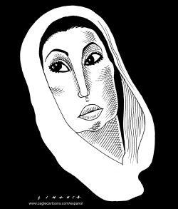 BENAZIR BHUTTO PORTRAIT by Osmani Simanca