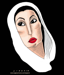 BENAZIR BHUTTO PORTRAIT  by Osmani Simanca