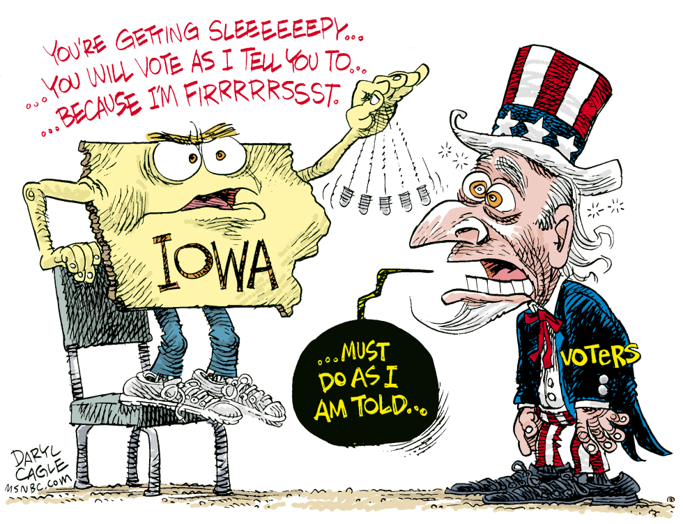  IOWA AND USA VOTERS by Daryl Cagle