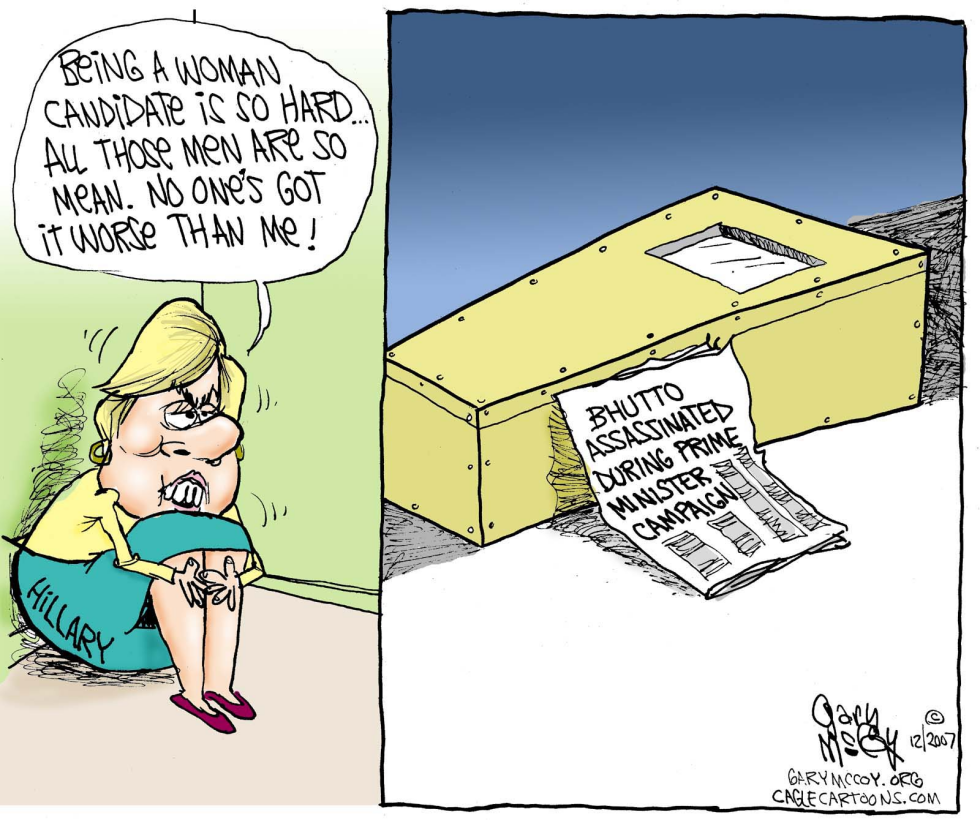  POOR HILLARY AND BHUTTO by Gary McCoy